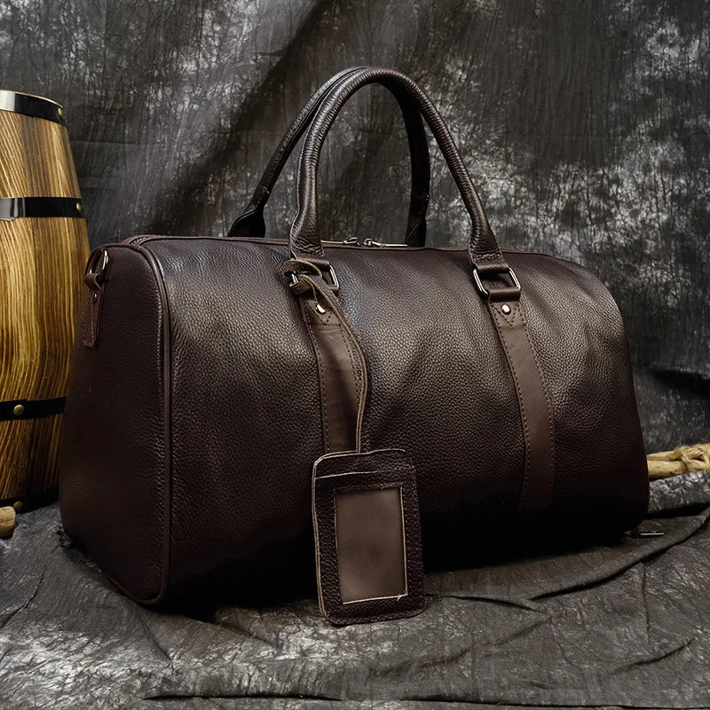 Sac de voyage de luxe en cuir véritable