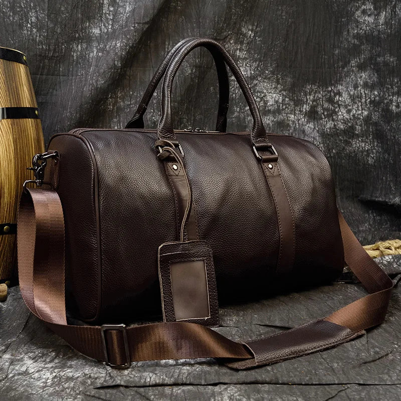 Sac de voyage de luxe en cuir véritable