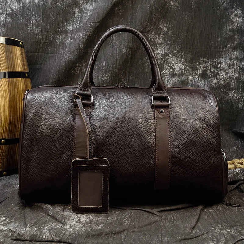 Sac de voyage de luxe en cuir véritable