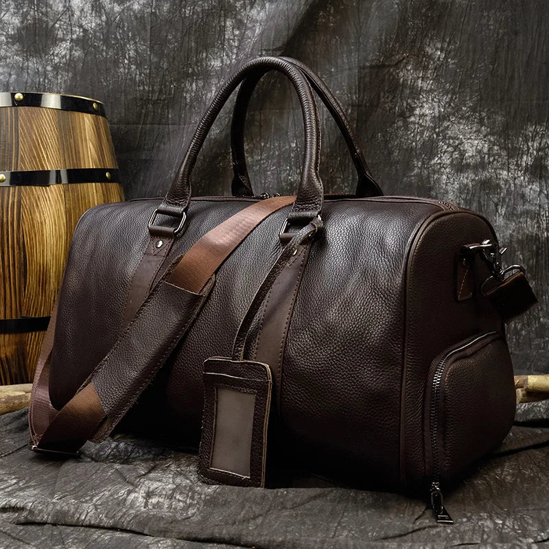 Sac de voyage de luxe en cuir véritable