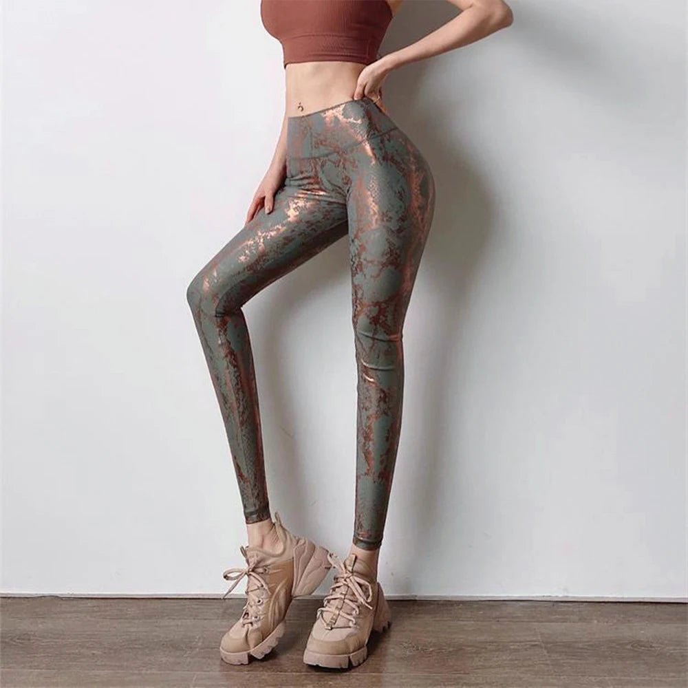 Pantalon de Yoga peau de serpent