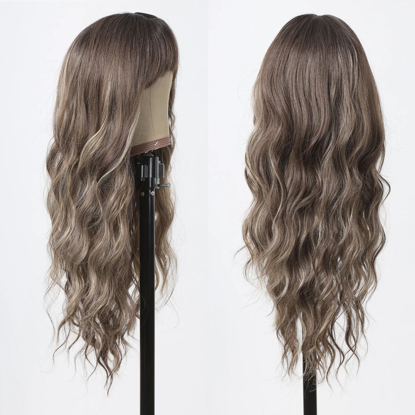 Long wavy wig with highlights