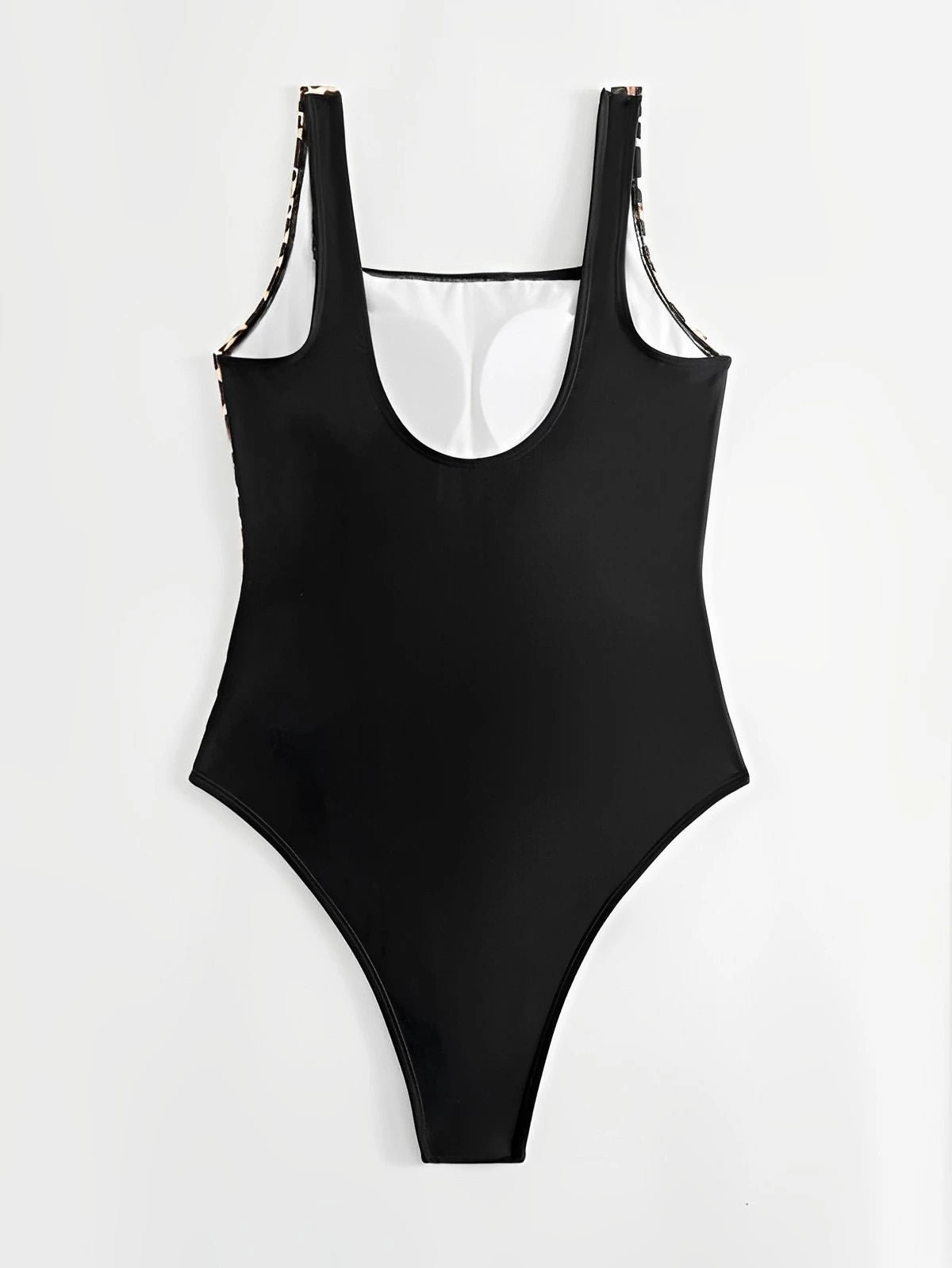 Leopard print one-piece swimsuit